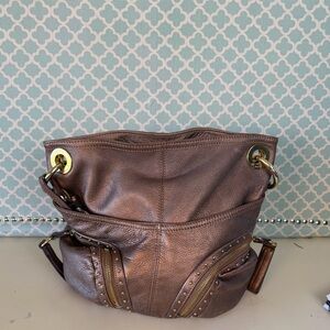 Elegant Bronze Leather Hono Bag B. Makowsky